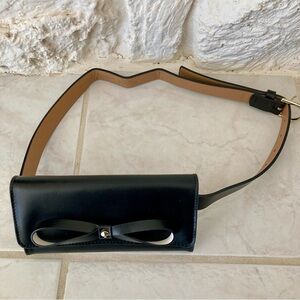 NWOT Kate Spade Black Leather waist bag/crossbody/clutch